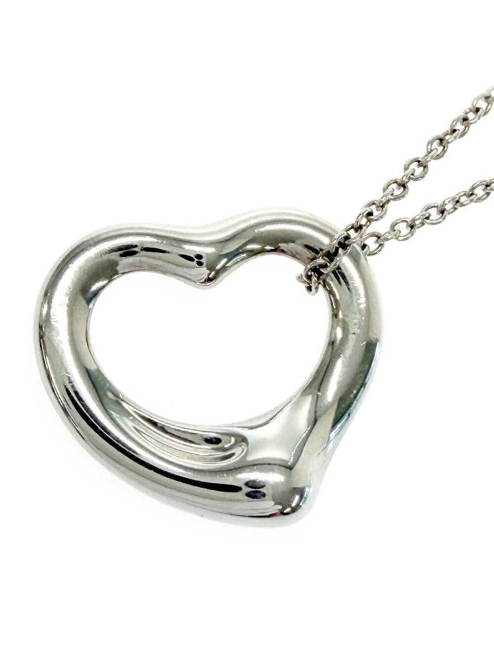 Tiffany & Co Silver Elsa Peretti Open Heart Necklace